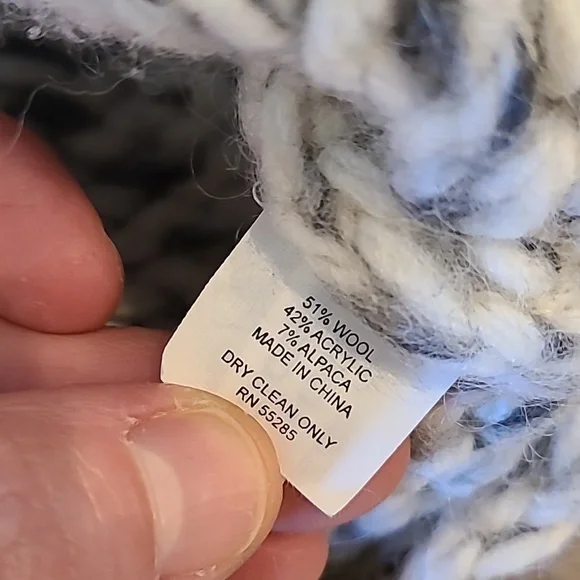 Express Snowflake Pattern Cowl Neck Sweater - Picture 3 of 6